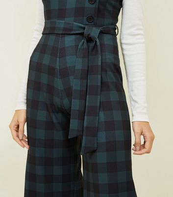 new look check jumpsuit