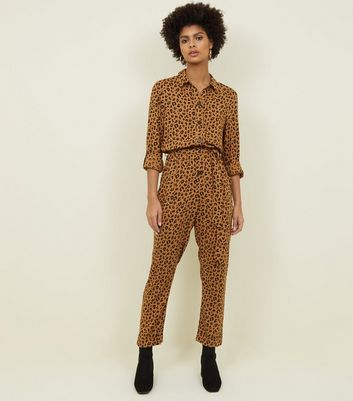 leopard jumpsuit new look