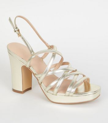 new look gold sandals