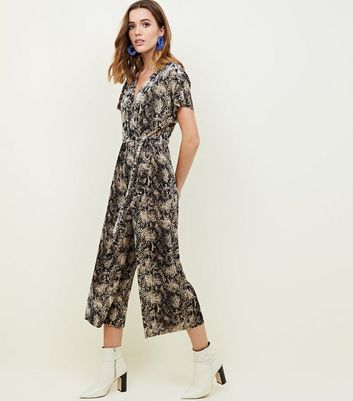 new look snake print jumpsuit