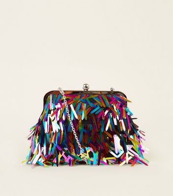 rainbow clutch bag