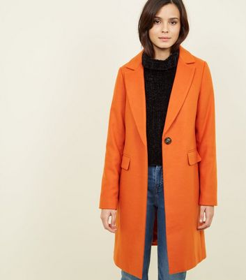 manteau femme orange pas cher