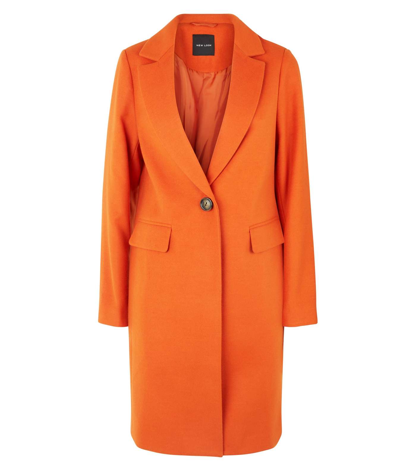 Bright Orange Neon Longline Coat  Image 4