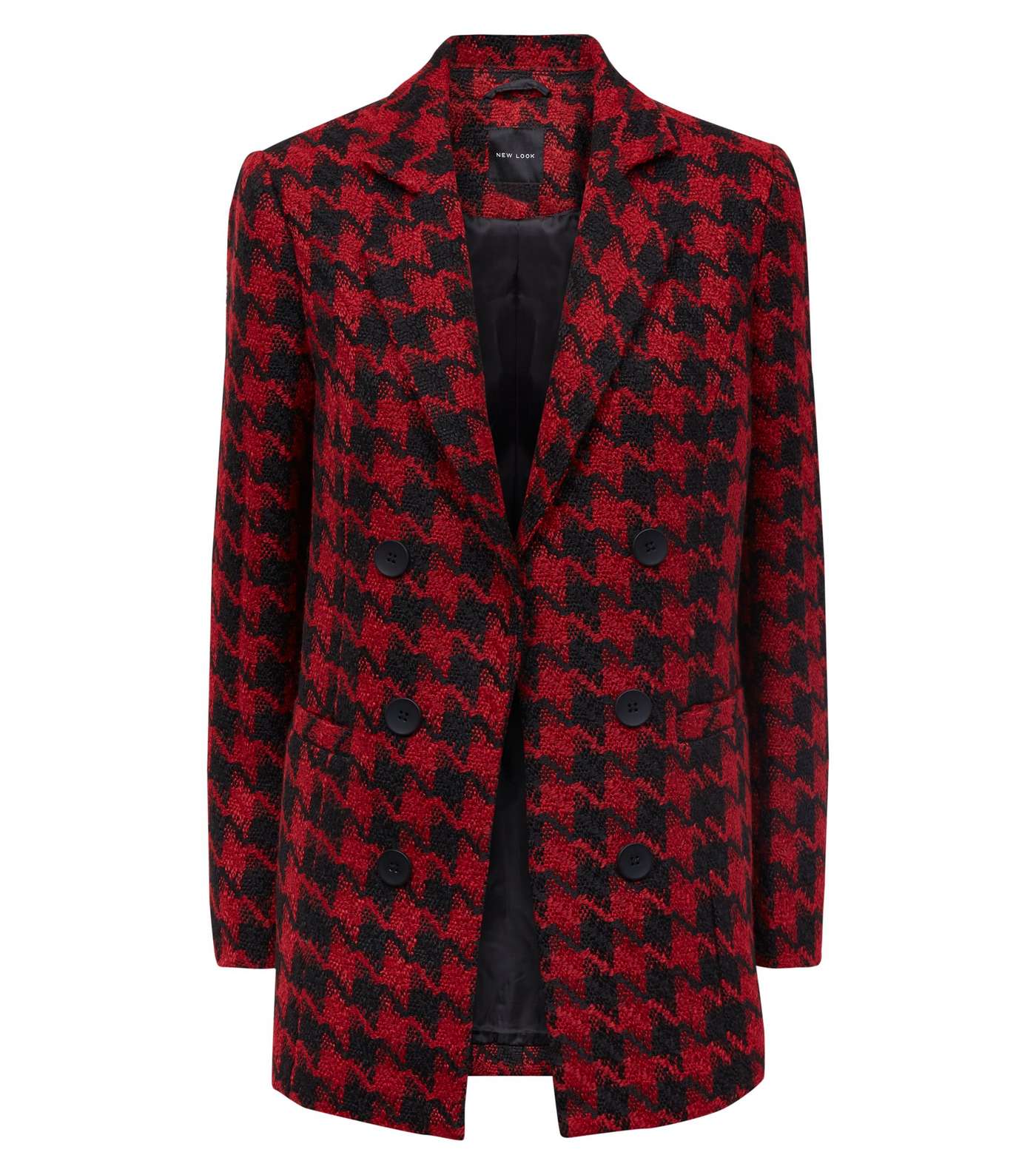 Red Houndstooth Check Jacket Image 4