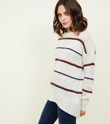 white oversize jumper