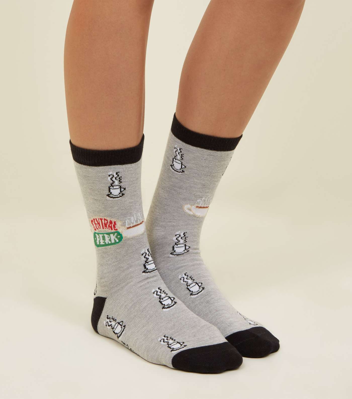 Grey Central Perk Friends Socks Image 2