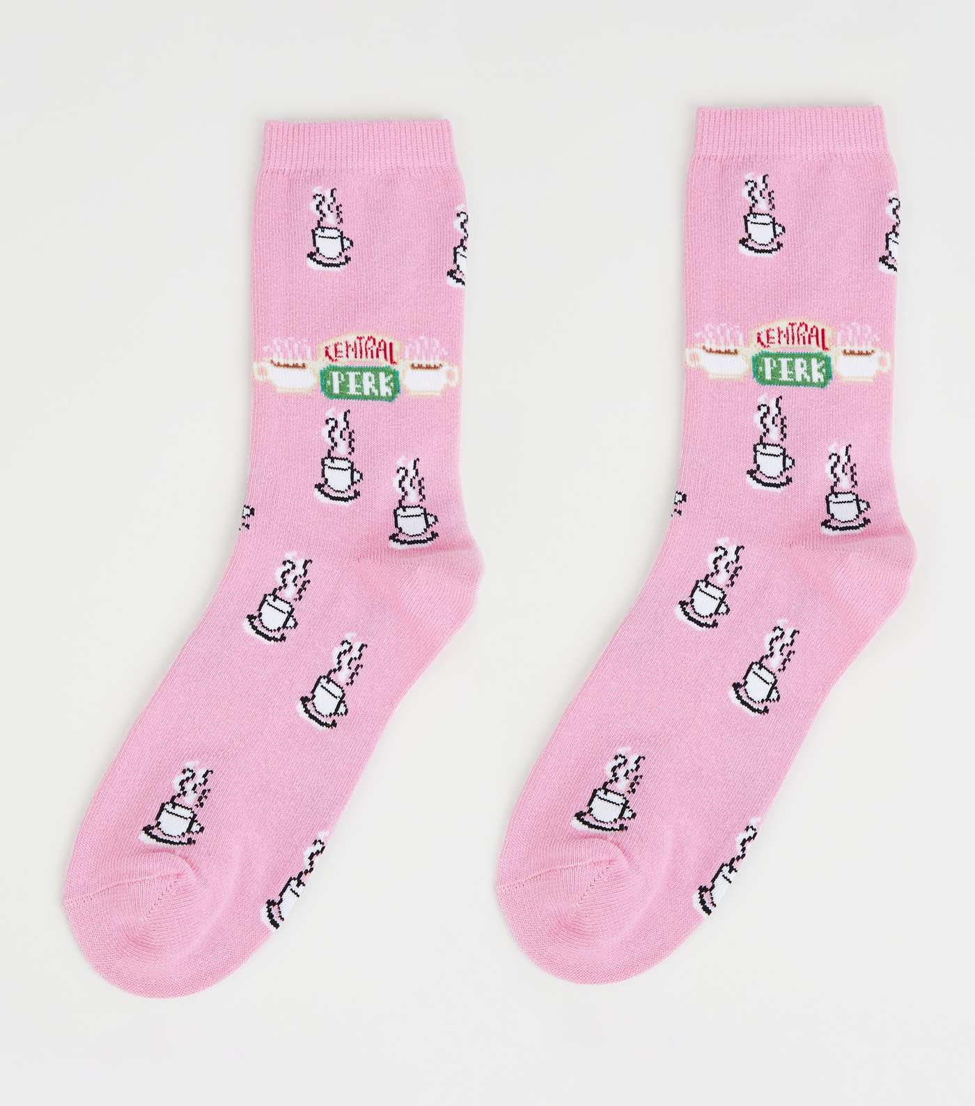 Pink Central Perk Friends Socks