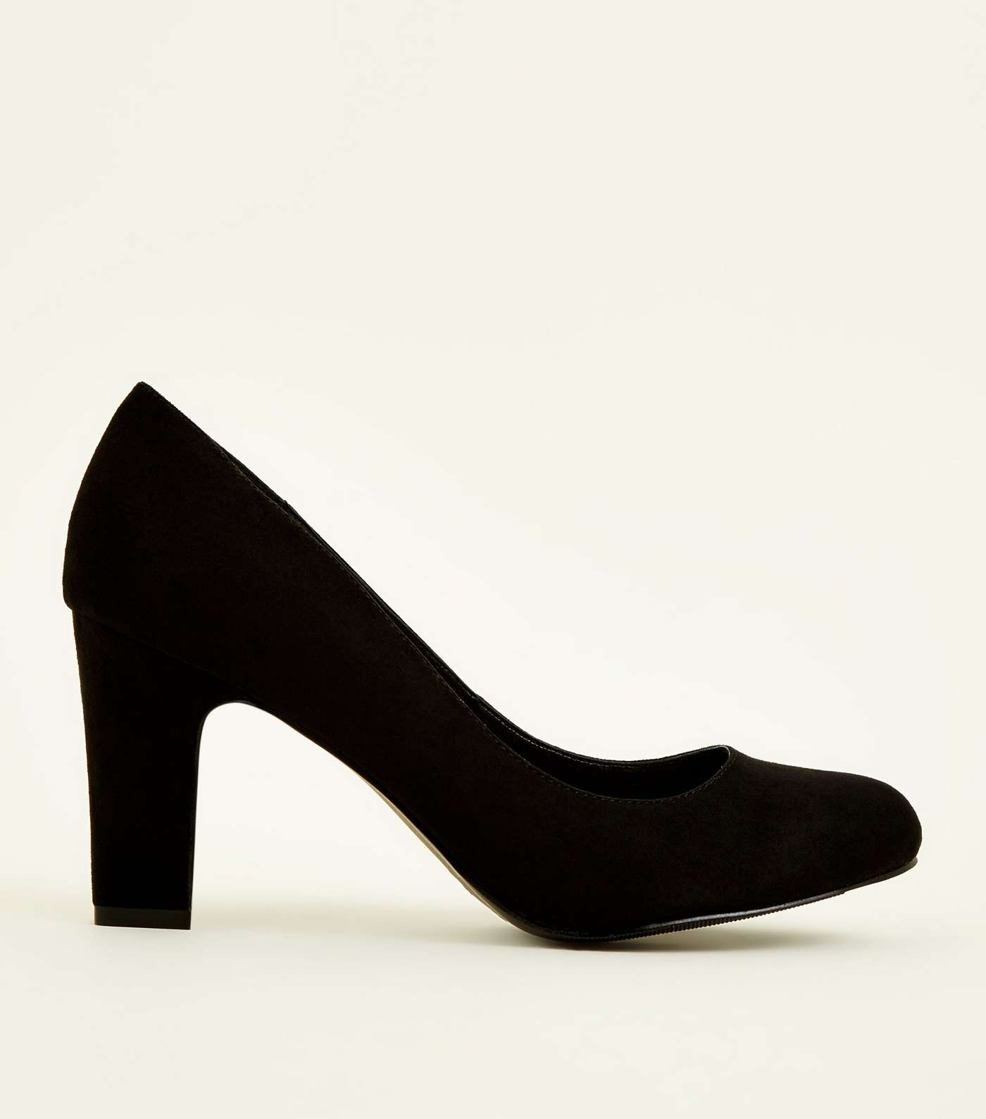 Wide Fit Black Round Toe Courts