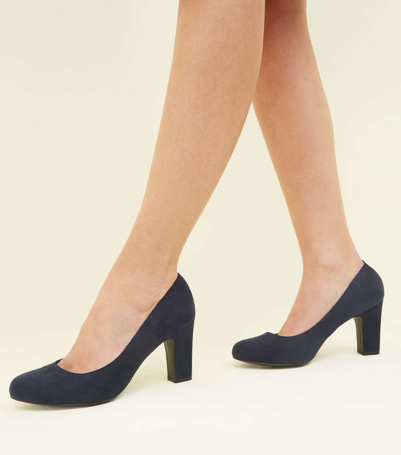 Wide Fit Navy Round Toe Courts Image 2