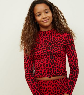 red leopard print top new look