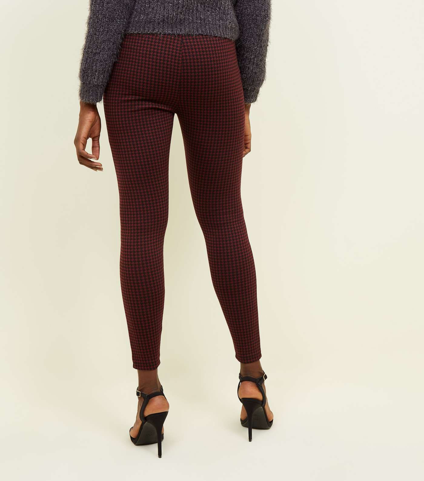 Red Houndstooth Leggings  Image 3