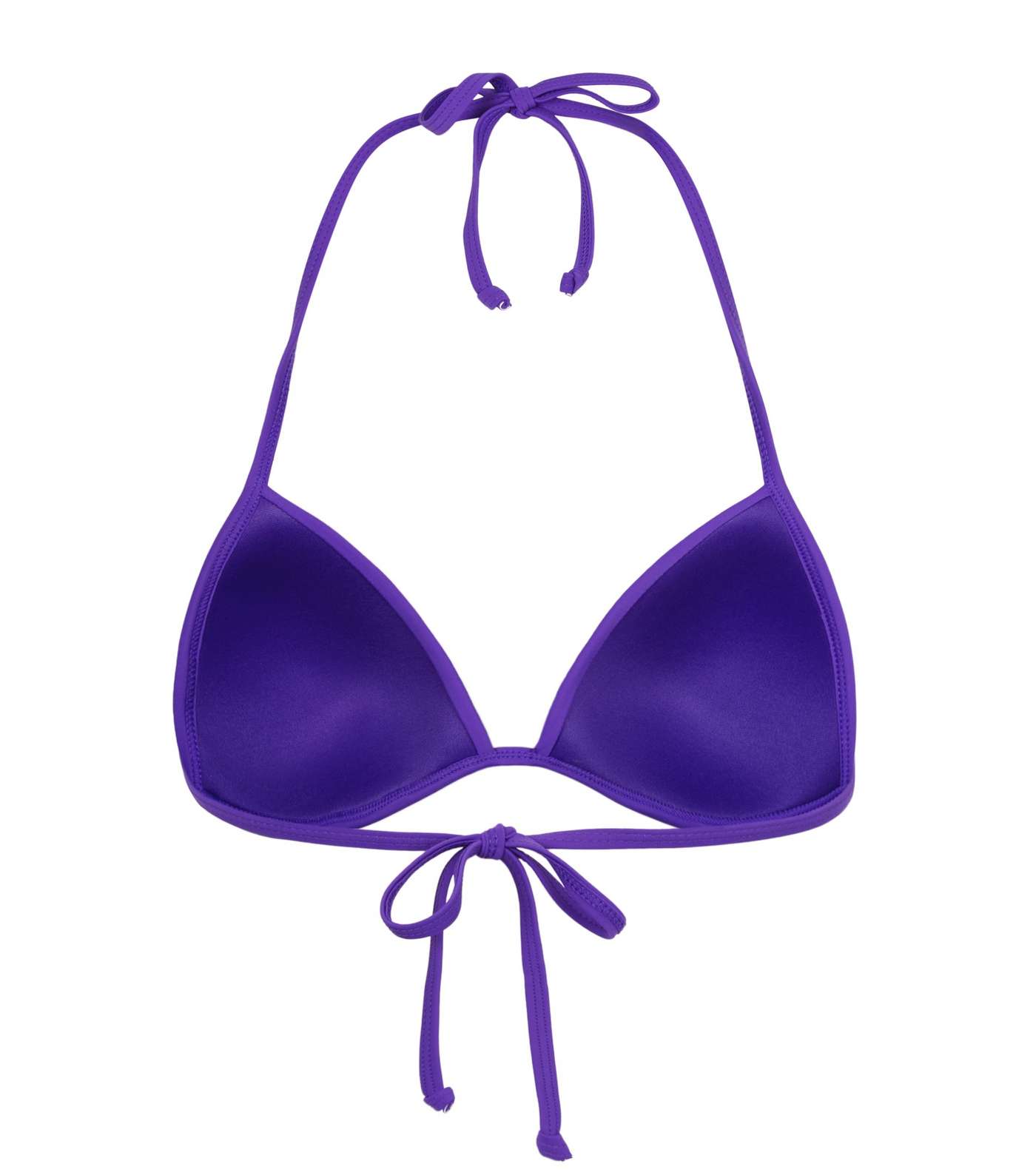 Dark Purple Moulded Triangle Bikini Top  Image 5
