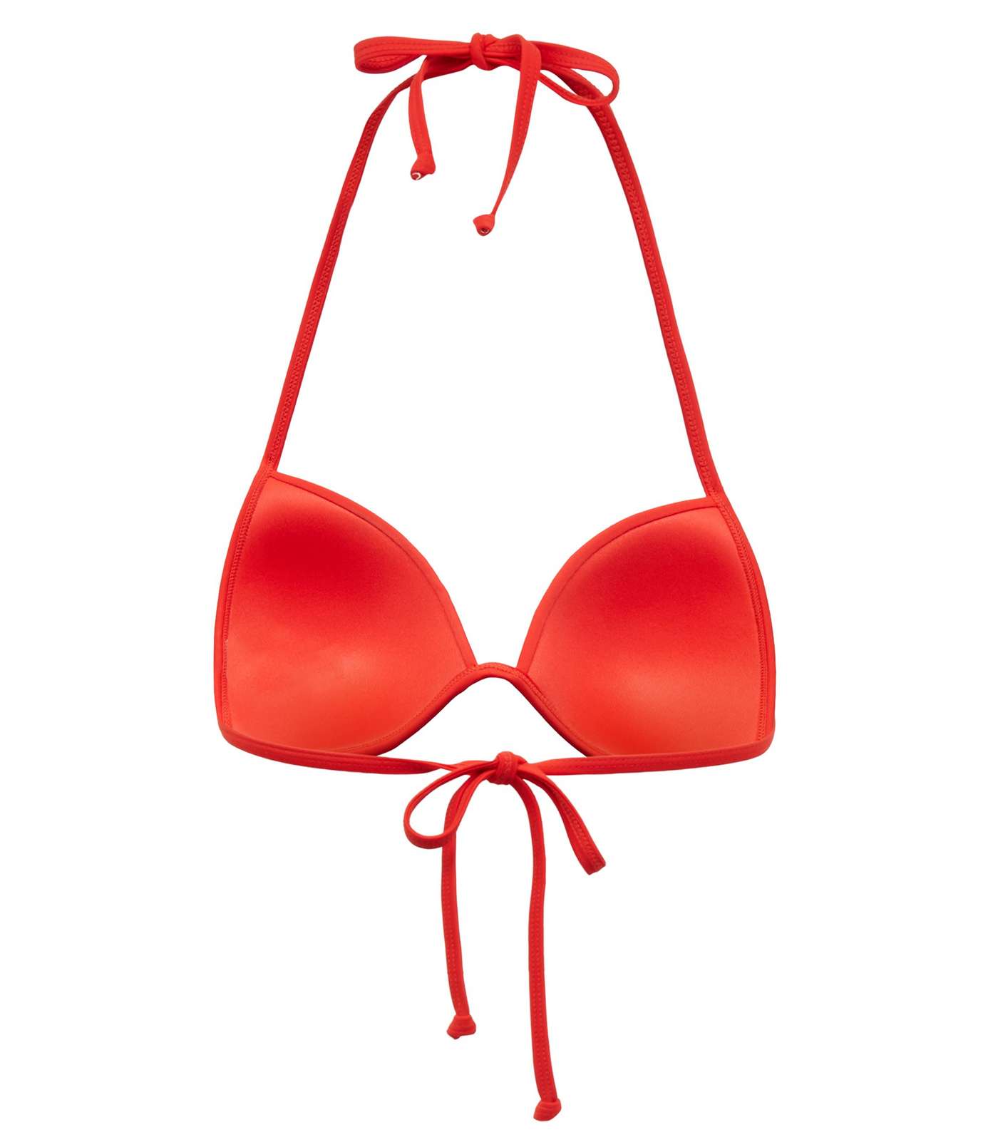 Red Moulded Triangle Bikini Top  Image 5