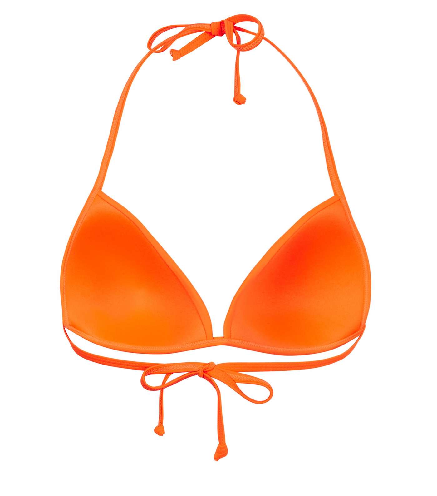 Orange Moulded Triangle Bikini Top  Image 5