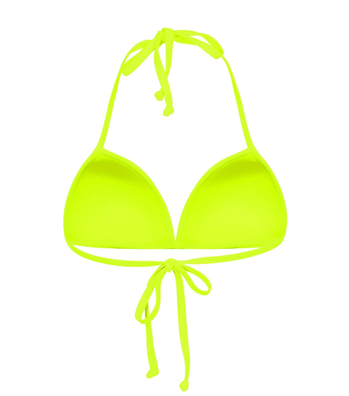 Yellow Neon Moulded Triangle Bikini Top Image 5