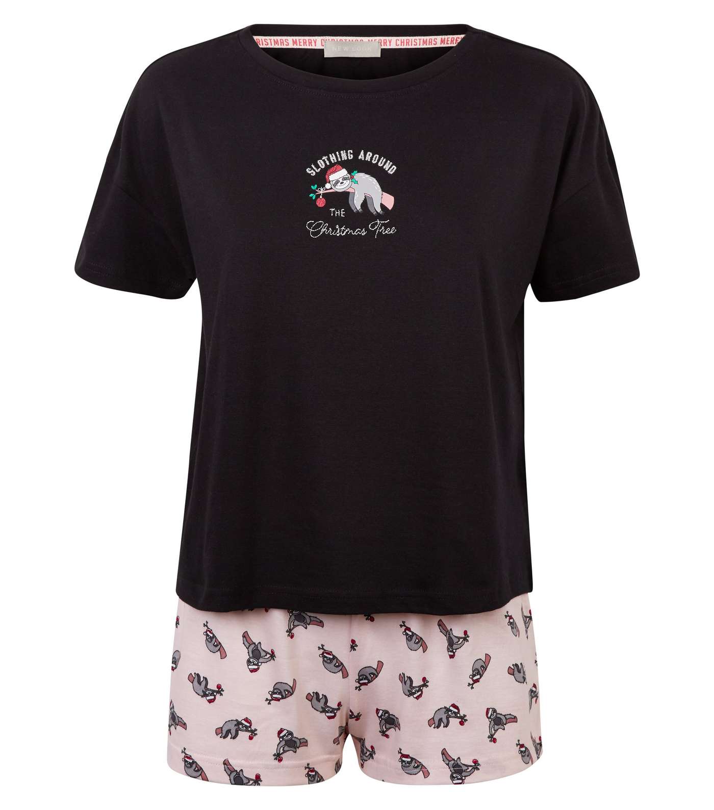 Pink Sloth Slogan Pyjama Gift Set Image 4