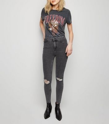 new look grey ripped jeans