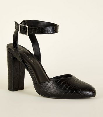 new look croc heels