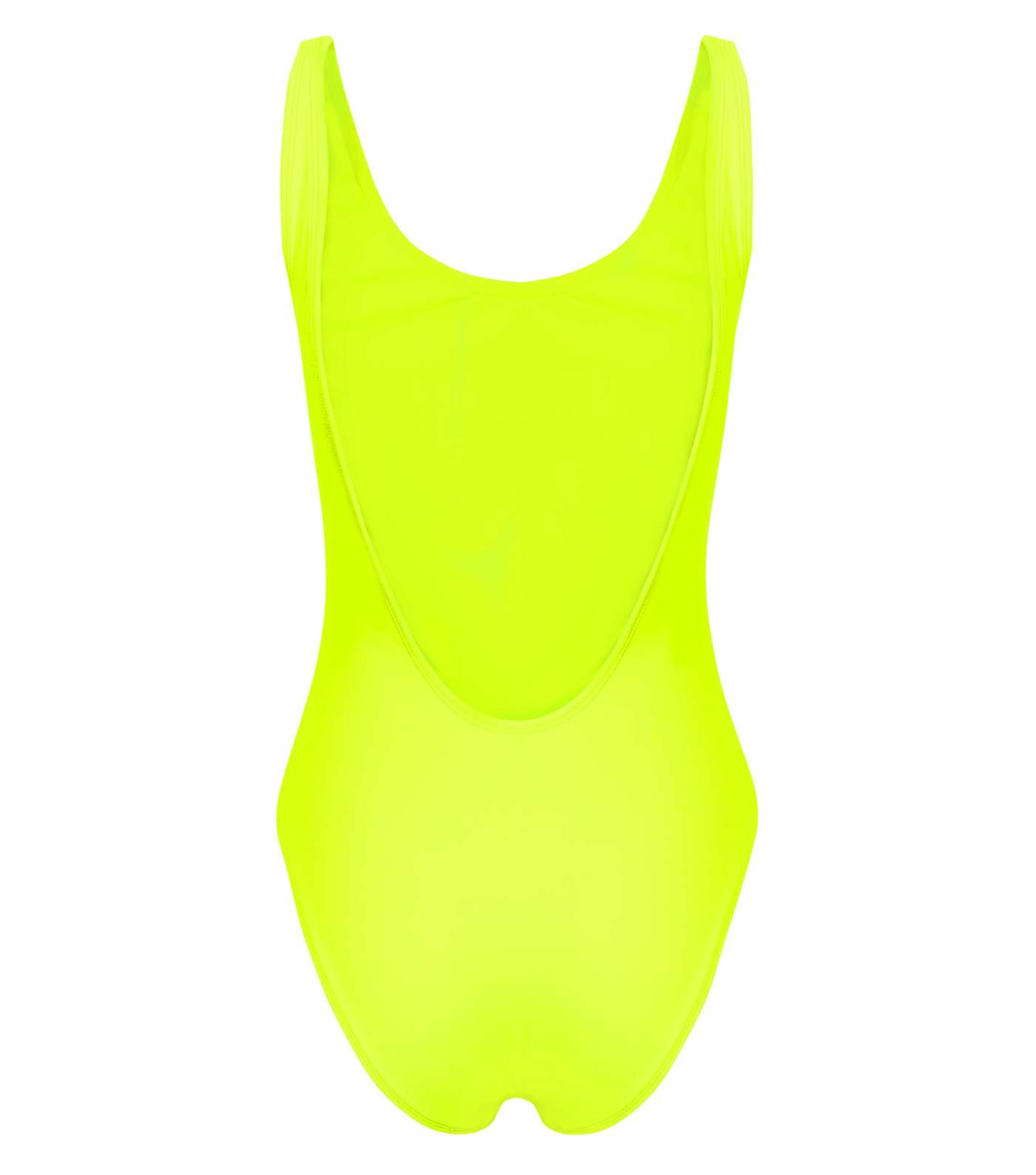 Yellow Neon Scoop Back Swimsuit  Image 6