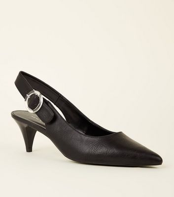 new look black kitten heels