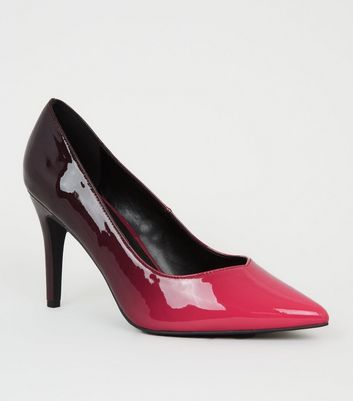 red ombre court shoes