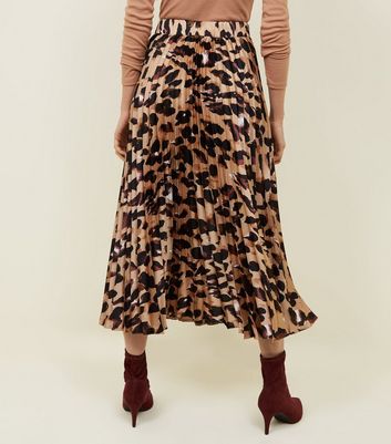 new look leopard print pleated dress