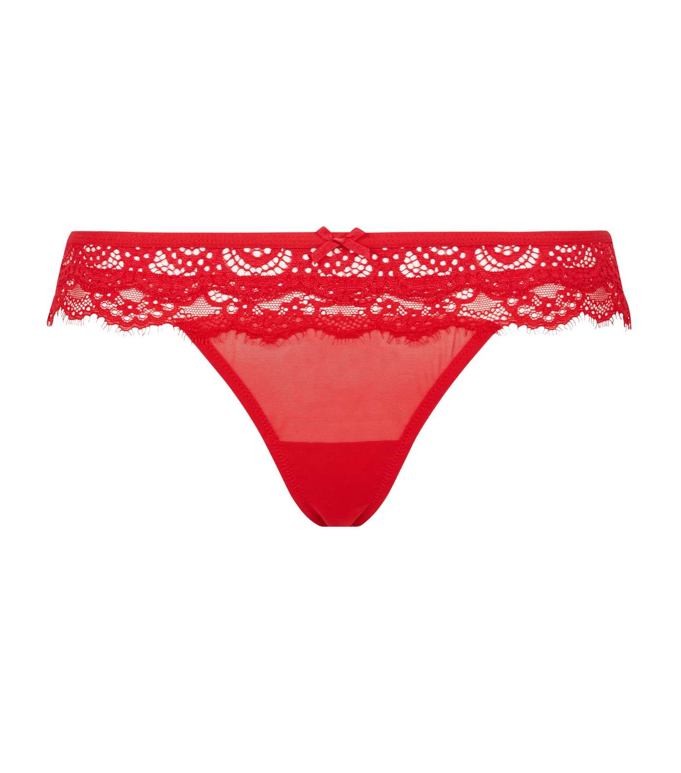 Red Layered Lace Thong  Image 4