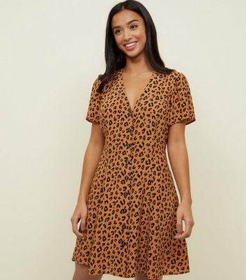 new look leopard print dress
