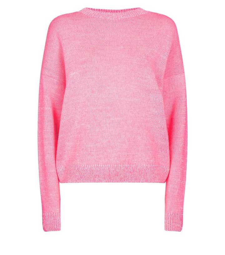 Pull manches longues rose vif femme