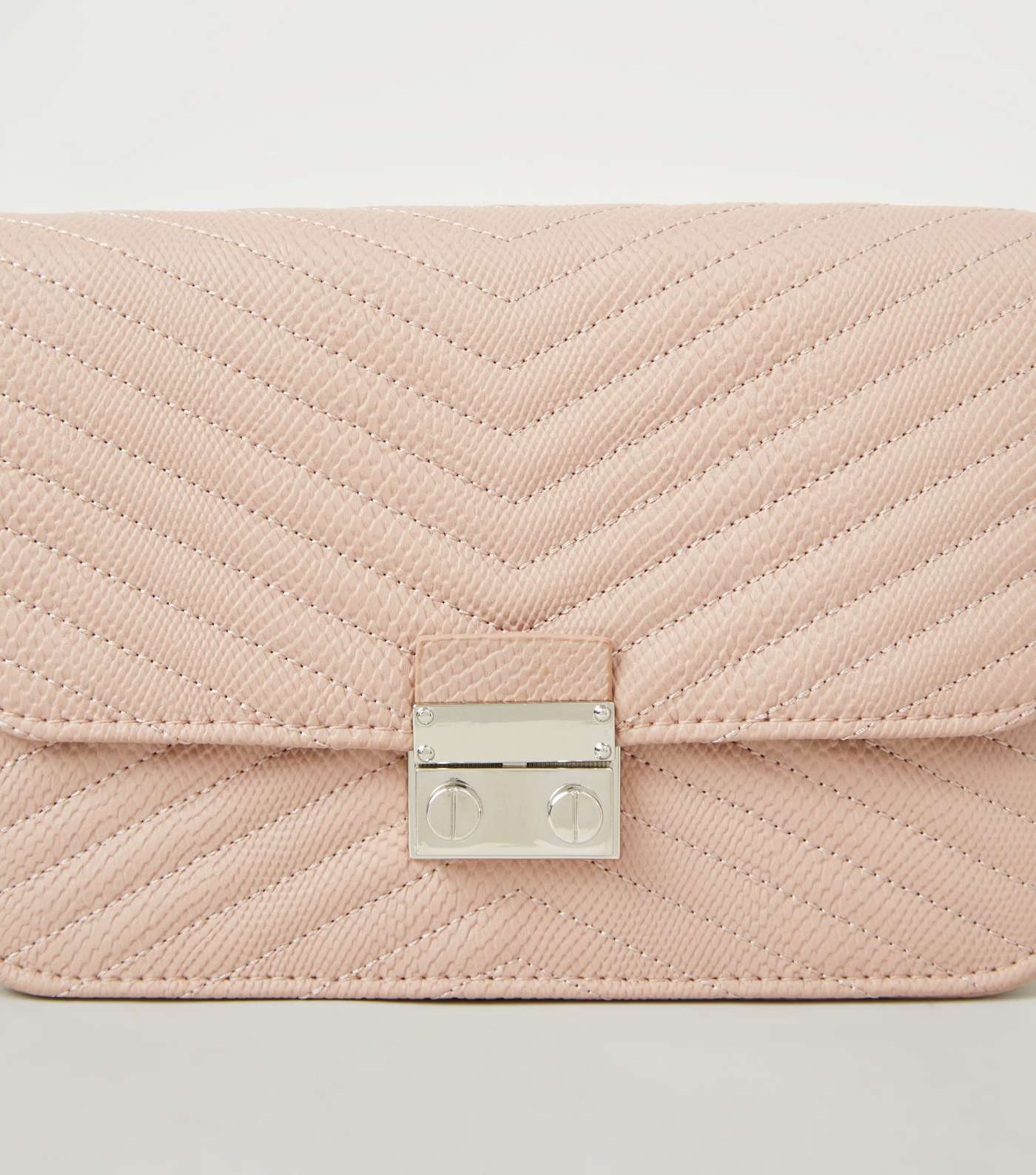 Nude Quilted Chain Strap Shoulder Bag Image 4