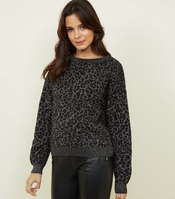 black leopard jumper