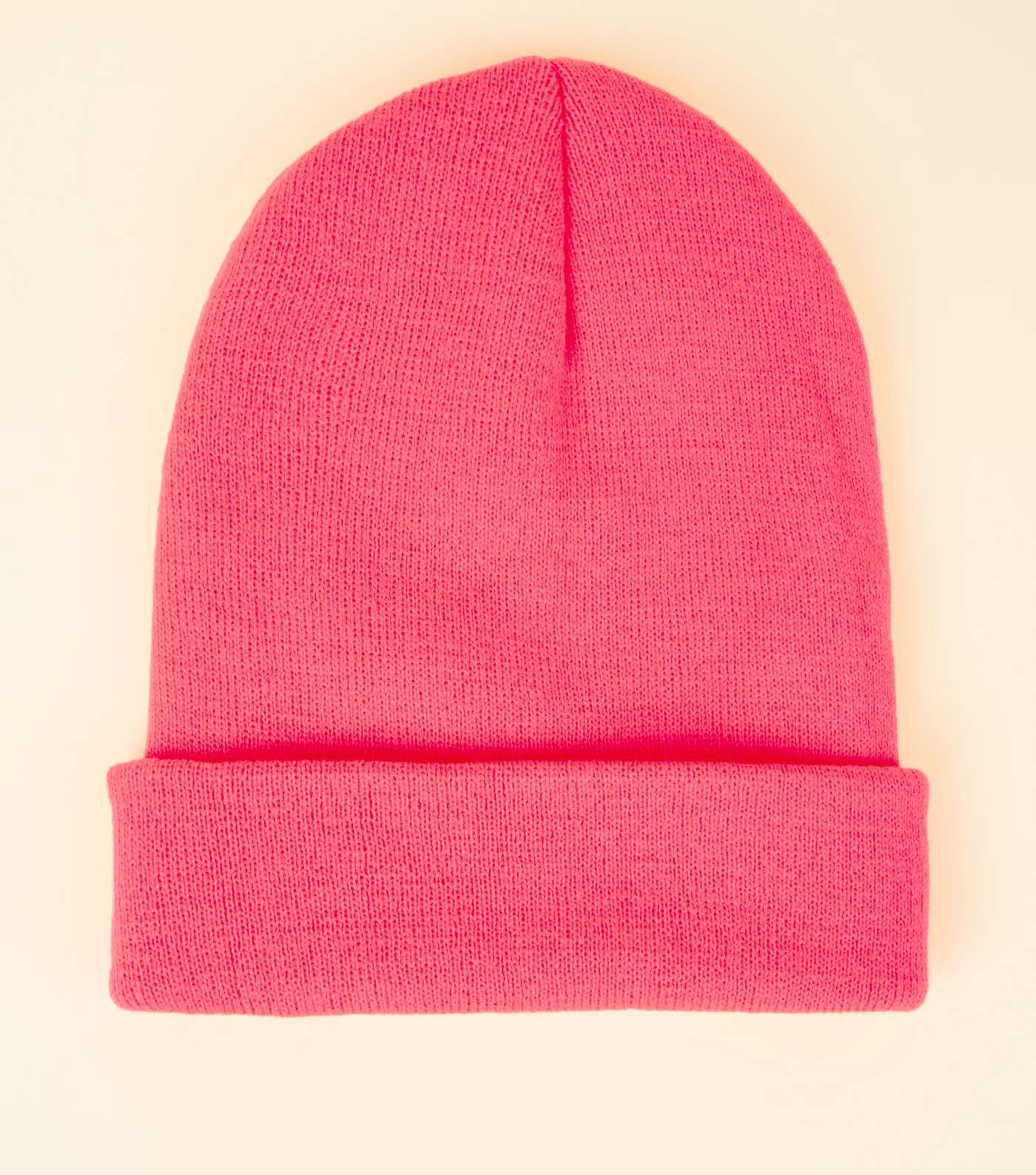 Bright Pink Neon Beanie Hat