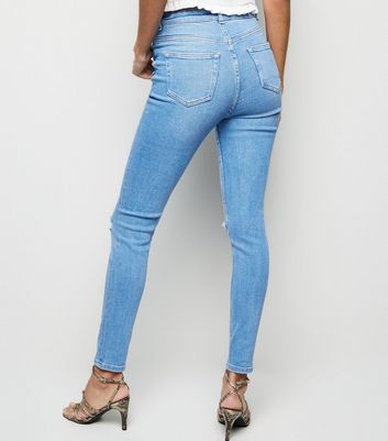 light blue skinny high waisted jeans