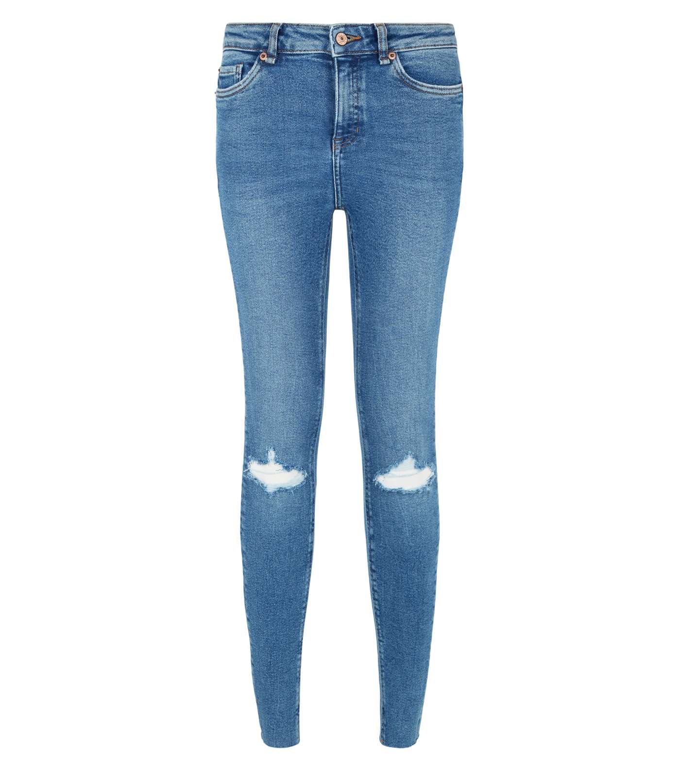 Blue Ripped High Waist Super Skinny Hallie Jeans Image 4