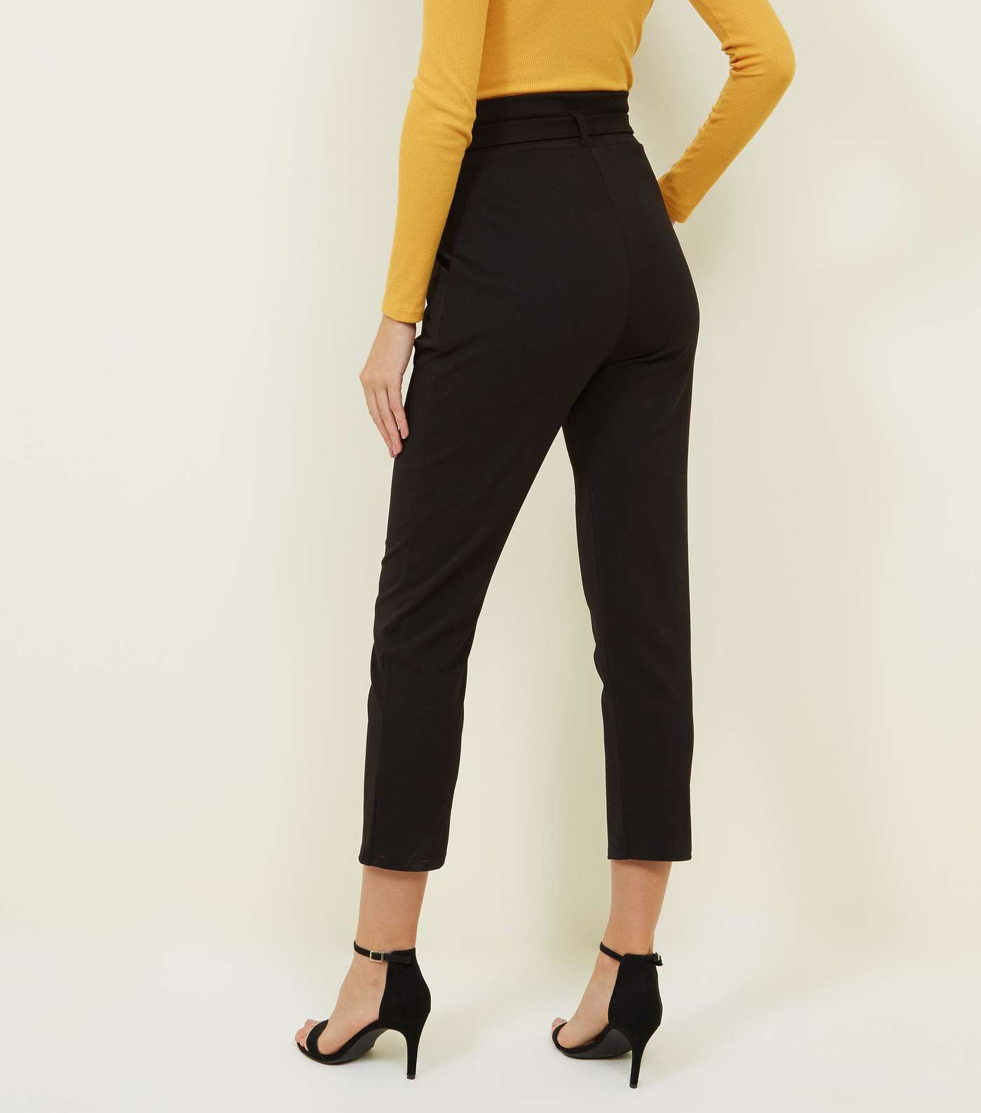 Cameo Rose Black D-Ring Tapered Trousers Image 3