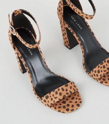 leopard print heels new look