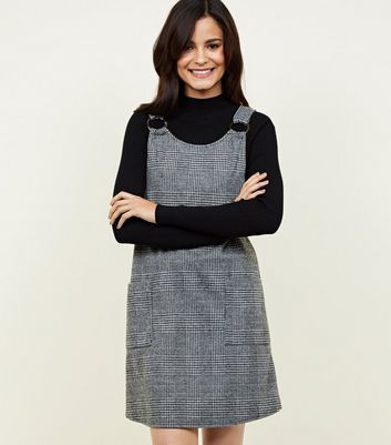 new look grey pinafore