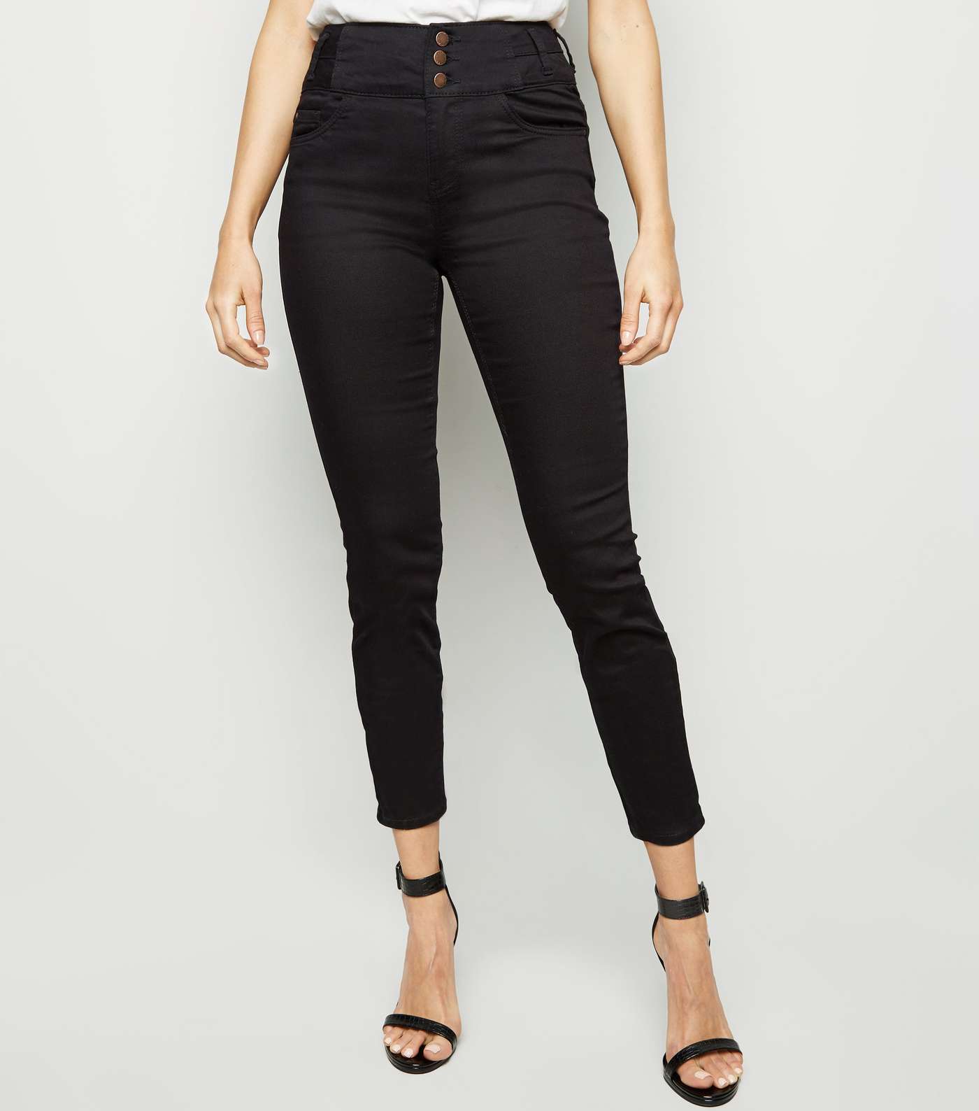 Black High Waist Skinny Yazmin Jeans Image 2