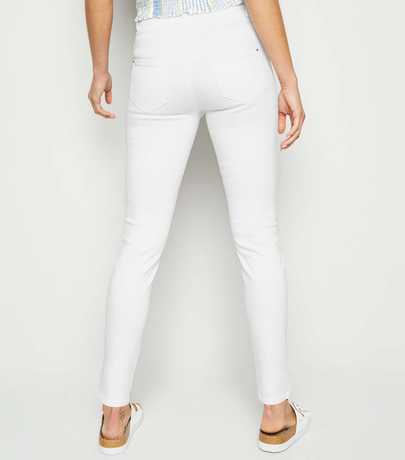 White High Waist Yazmin Skinny Jeans Image 3