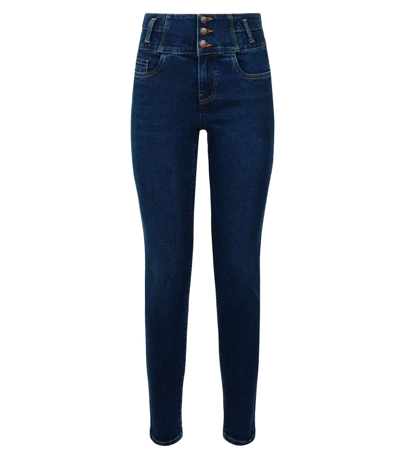Blue Rinse Wash High Waist Skinny Yazmin Jeans Image 4