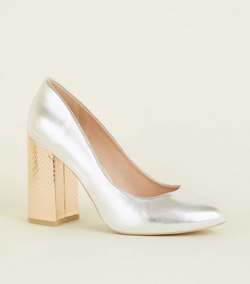 silver party shoes wide fit