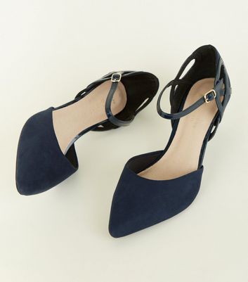 navy shoes wide fit