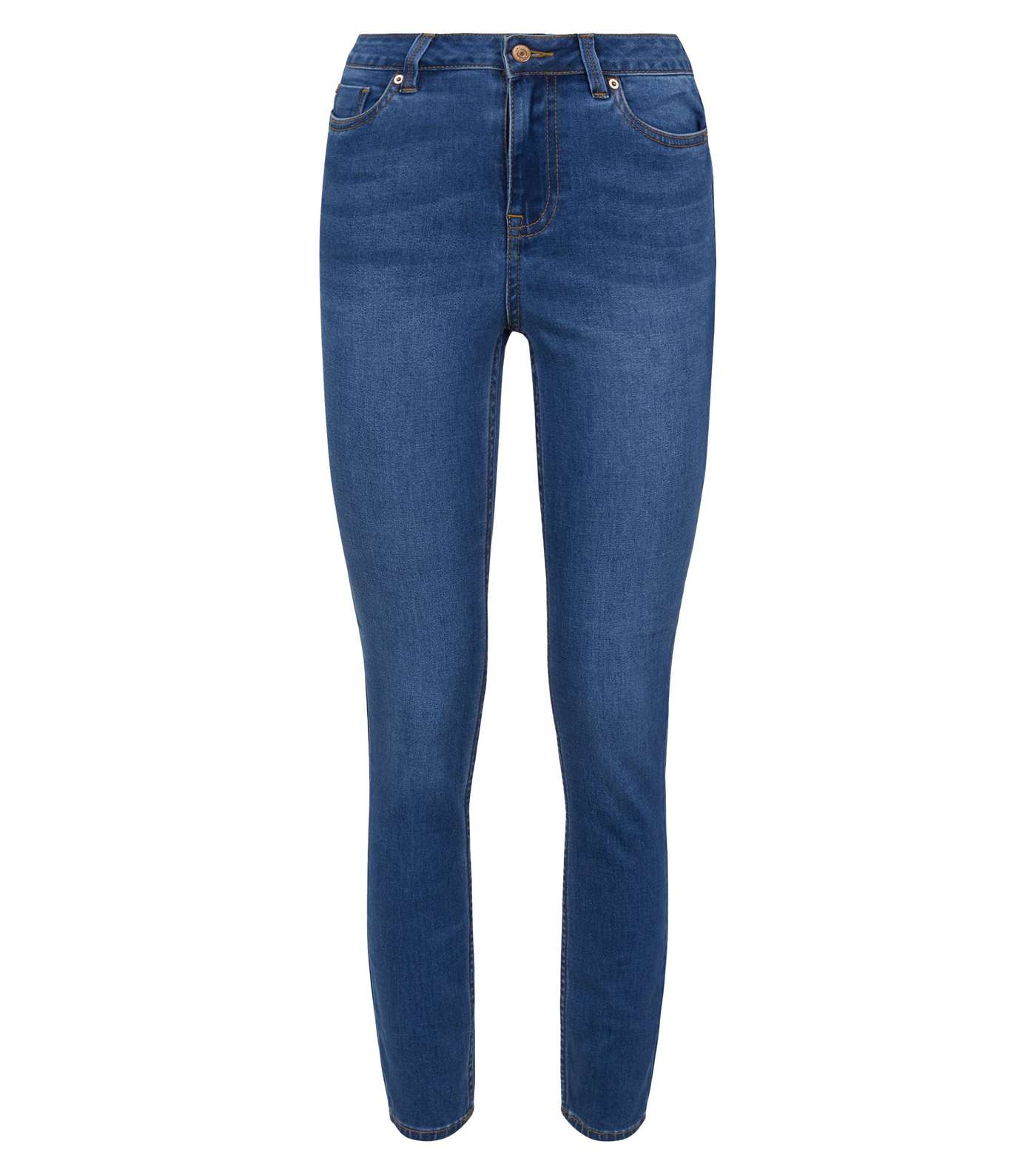 Blue Mid Rise India Super Skinny Jeans Image 4