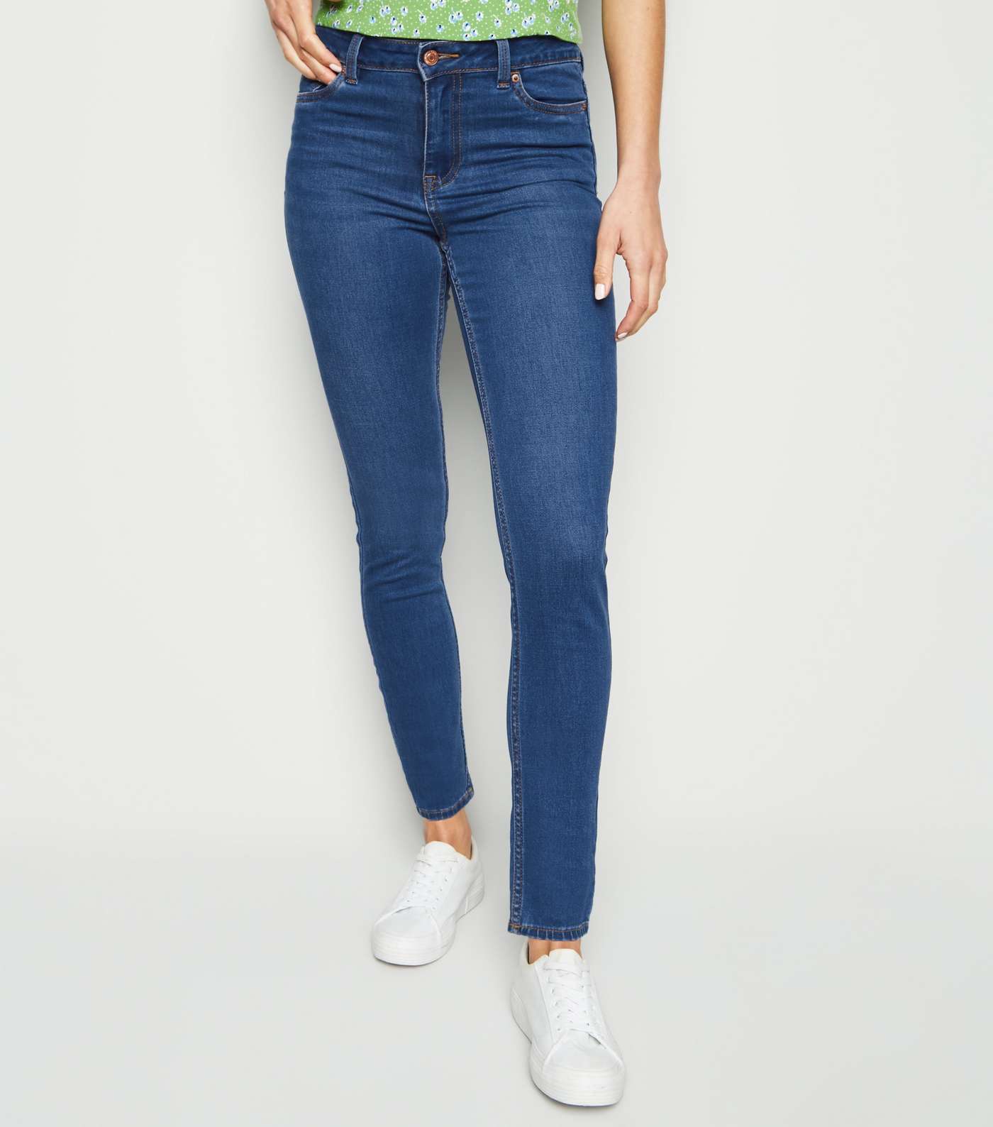 Blue Mid Rise India Super Skinny Jeans Image 2