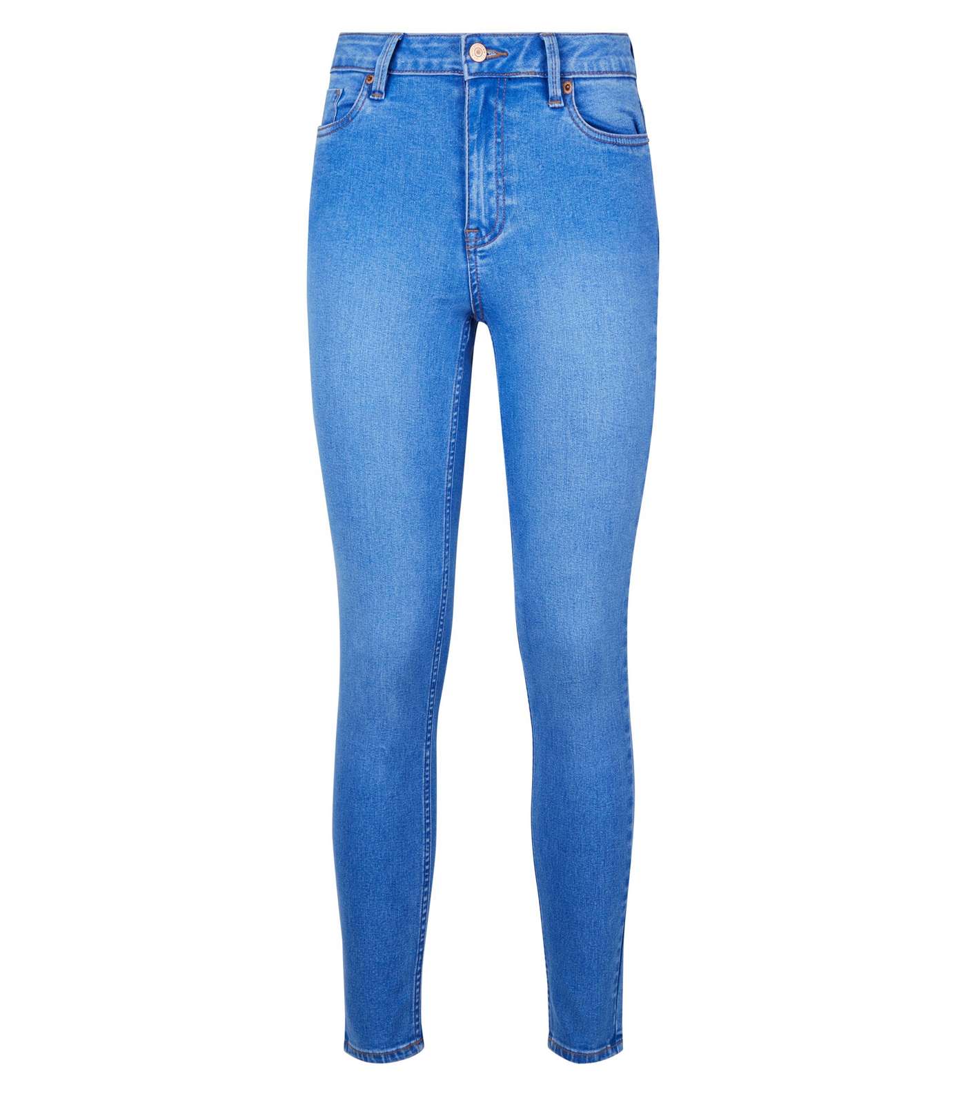Bright Blue Mid Rise India Super Skinny Jeans Image 4
