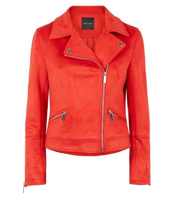 New look red leather jacket best sale