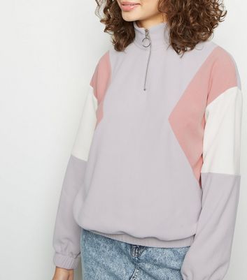 Colour block 2025 half zip sweatshirt