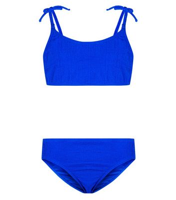 bright blue bikini set