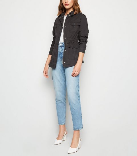 Black 4 Pocket Utility Shacket 