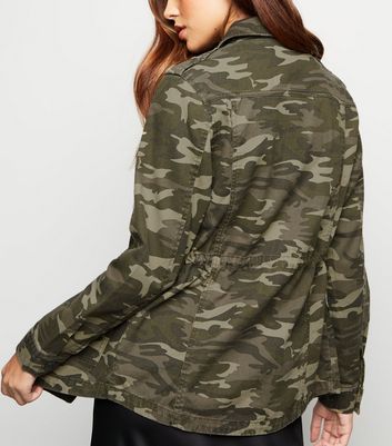 Dark green camo jacket sale